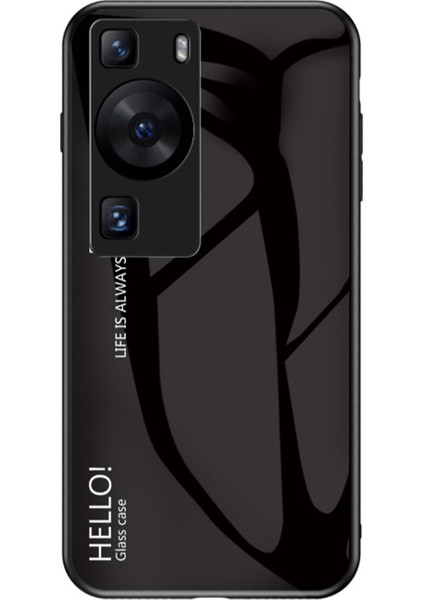 Huawei P60 / P60 Pro Gradyan Telefon Kılıfı Temperlenmiş Cam+Pc+Tpu Şok Geçirmez Telefon Kapağı (Yurt Dışından)