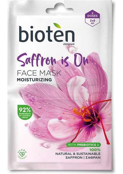 Saffron Is On Yoğun Nemlendirici Yüz Maskesi 2X8ML