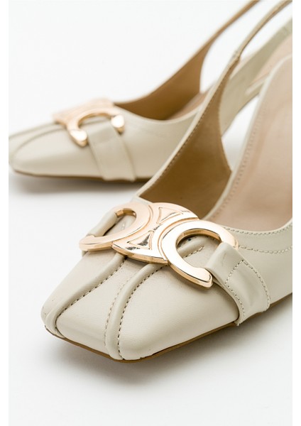 Forlev Ekru Bej Cilt Kadın Topuklu Ayakkabı fiyatları