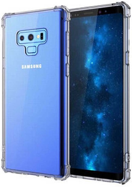 Samsung Galaxy Note 9 Shock Absorbing Darbe Emicili Şeffaf Silikon Kılıf