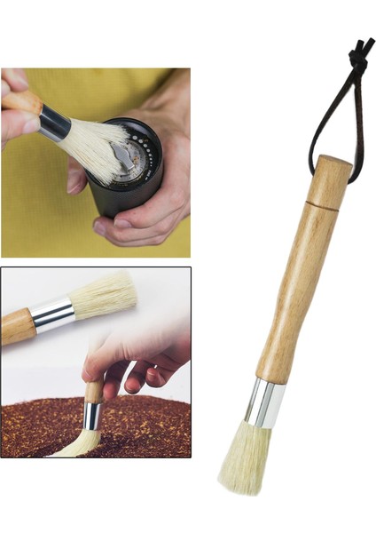 Kahve Temizleme Fırçası Doğal Kıllar Espresso Üreticisi Temizleyici Aracı Ev Kayın (Yurt Dışından)
