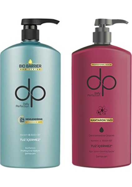 Bio Barrier Şampuan Nemlendirme 500 ml + Kantaron Yağı Tuzsuz Şampuan 500 ml
