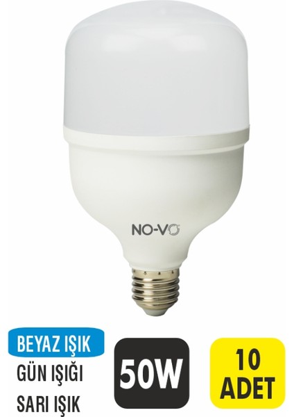 50W Torch LED Ampul (Beyaz Işık) - 10 Adet