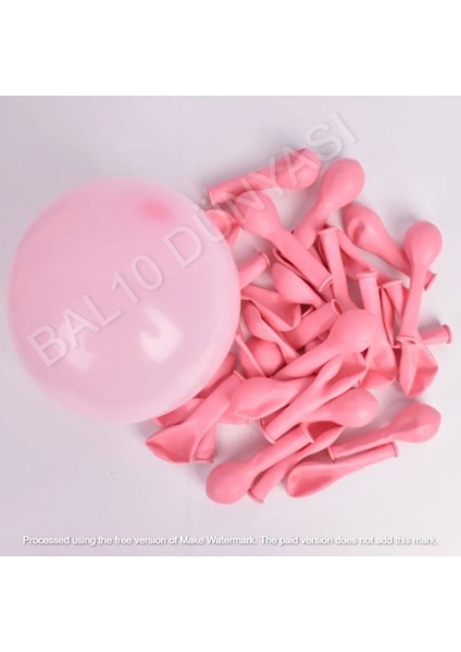 Makaron 6 Inç Pembe Balon 50 Adet