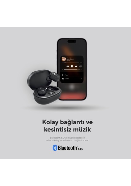 SL-TWS05 Siyah Mobil Telefon Uyumlu Bluetooth TWS Mikrofonlu Kulaklık indirimleri