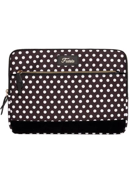 15.6 inch Black Polka Dot Macbook- Laptop Çantası