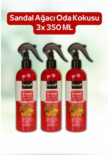 Sandal Ağacı Oda Spreyi 350 ml Sandal Wood 3 Adet