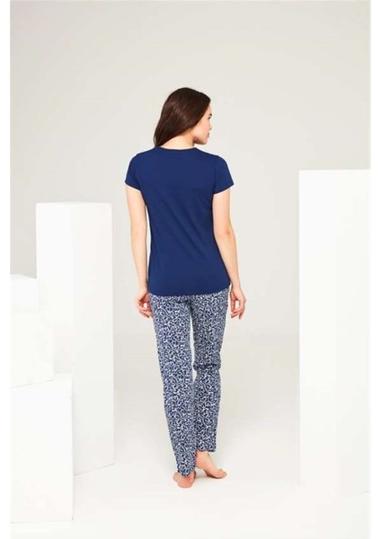 3691 Kadın 3 Düğmeli Pijama Takım
