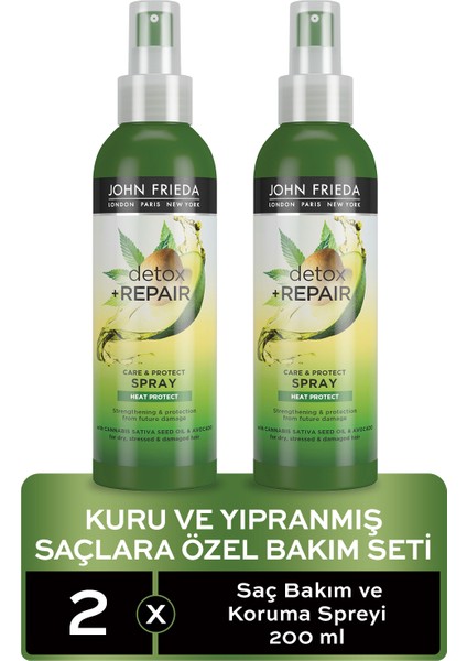 John Frieda Kuru ve Yıpranmış Saçlar Için Saç Bakım ve Koruma Spreyi 200 ml x 2'li