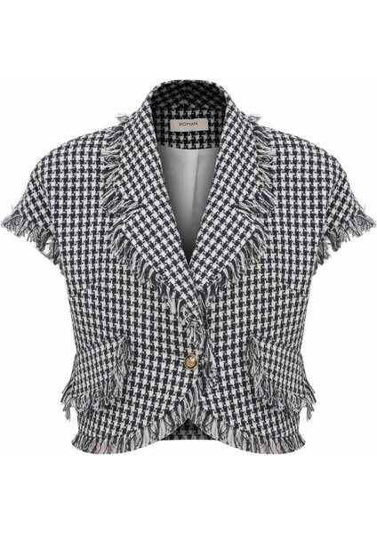 Tek Düğmeli Ceket Lacivert - Beyaz Y2316006_395 fırsatları