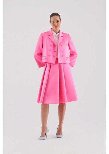 Düğmeli Kadın Ceket Pembe K2316064_038