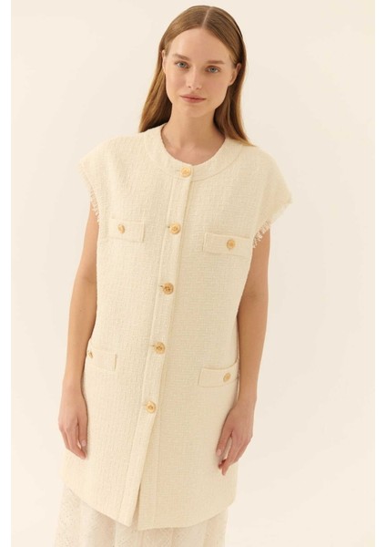 Altın Düğmeli Tüvit Kap Kemik Y2317001_019