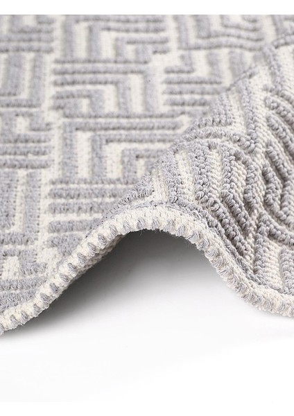 Stol Doğal Pamuklu 2'li Banyo Kilim Seti 60X100+50X60 cm - Gri fırsatları