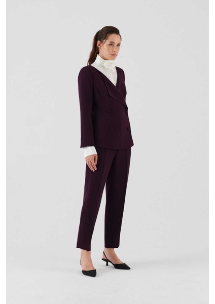 Kruvaze Kadın Ceket Mürdüm K2316029_007 modelleri