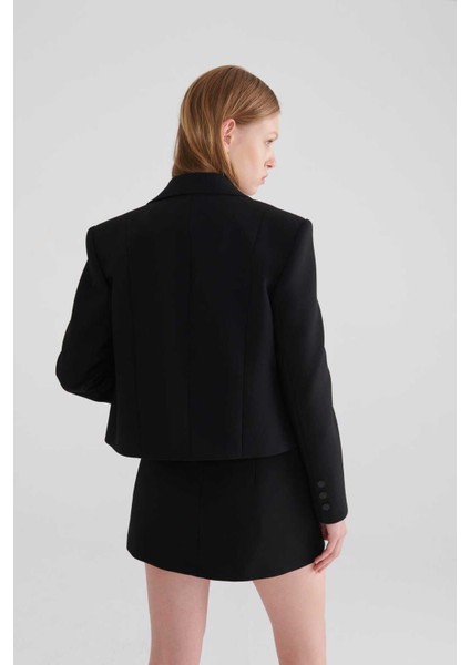 Çift Düğmeli Kadın Ceket Siyah k2316051_001 fiyatları