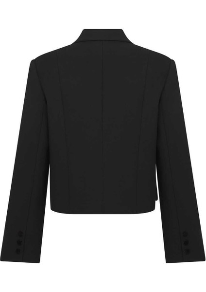 Çift Düğmeli Kadın Ceket Siyah k2316051_001 indirimleri