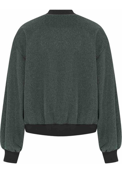 Fermuarlı Bomber Kadın Mont Yeşil K2317522_012 fırsatları