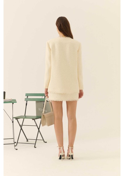 Altın Düğmeli Kruvaze Tüvit Ceket Kemik Y2316023_019 fiyatları