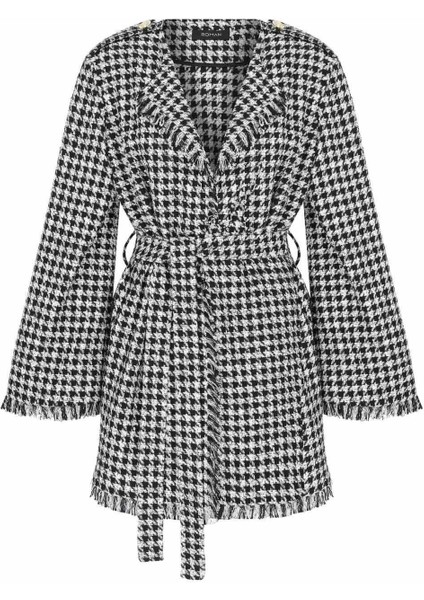 Püsküllü Kemerli Kap Siyah-Beyaz K2316301_101