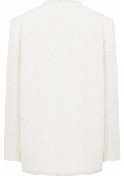 Altın Düğmeli Kruvaze Tüvit Ceket Kemik Y2316023_019 indirimleri