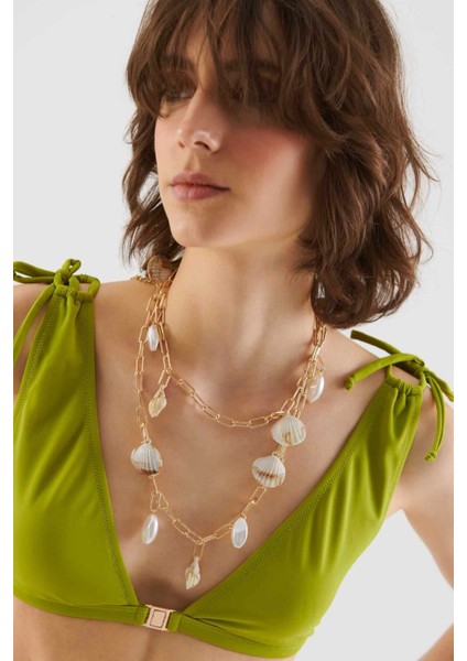 Deniz Kabuklu Aksesuarlı Kolye Standart Renk Y2286234_089