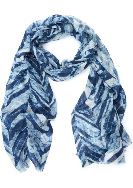 Mavi Desenli Şal Standart Renk Y2184907_089