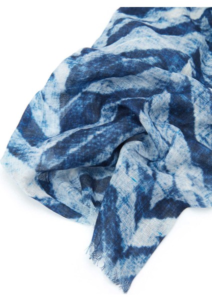 Mavi Desenli Şal Standart Renk Y2184907_089 fiyatları