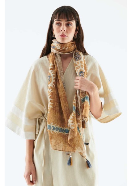 Desenli Kadın Şal Standart Renk Y2284105_089