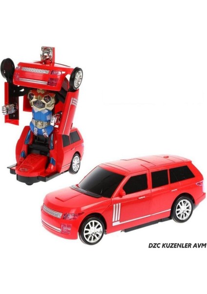 Transformers Çarp Dön Pilli Otomatik Robota Dönüşen Togg Sesli Jip Oyuncak 24CM Range Rover