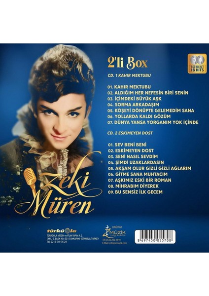 Zeki Müren - Kahır Mektubu & Eskimeyen Dost (2'li Box Set Cd)