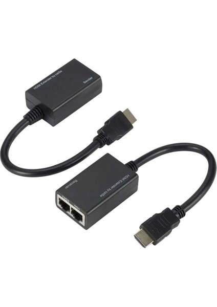 30 mt HDMI Extender - CAT5E/6 RJ45 Kablosu ile HDMI Uzatıcı Tekrarlayıcı Verici + Alıcı 1080P fiyatları