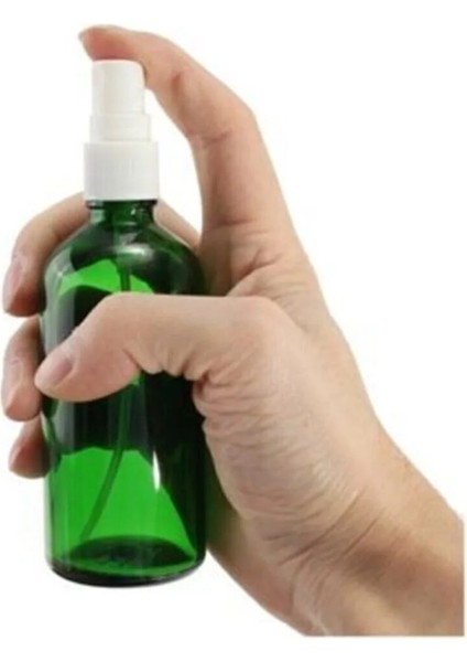 Yeşil Cam Şişe 50 Ml Sprey Başlık 100 Adet