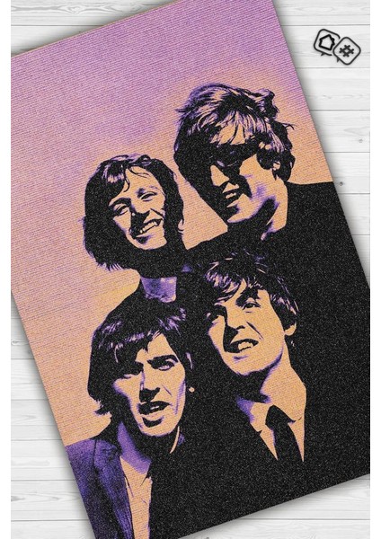 The Beatles Stones Çok Renkli Müzisyen Halısı Dokuma Tabanlı Müzisyene Hediye Halı fiyatları