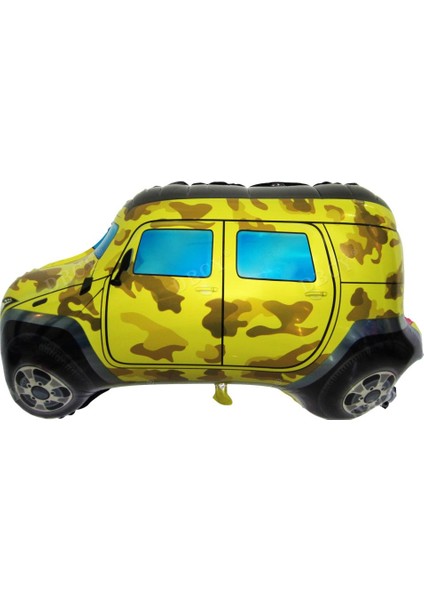 Sarı Jeep Folyo Balon