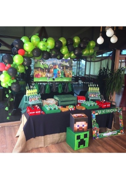 Mınecraft Balon ve Balon Zinciri Mınecraft Konsept Balon