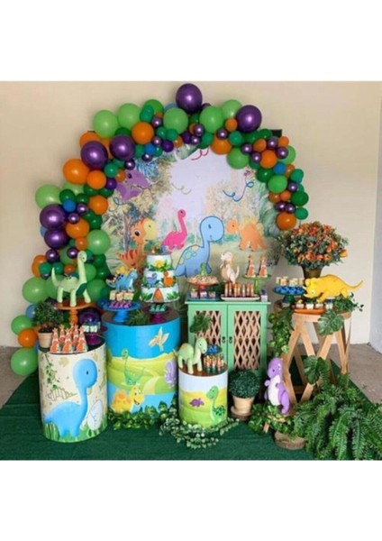Dinazor Temalı Balon Zincir Set 100 Adet