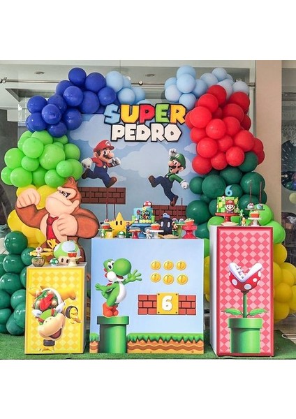 Mario Doğum Günü Balon Renkleri Mario Doğum Günü Balon Konsept ve Zinciri