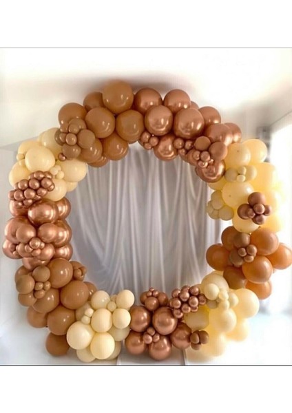 Krom Bronz Karamel Ten Rengi Balon Zinciri 100 Adet Görsel Temsilidir