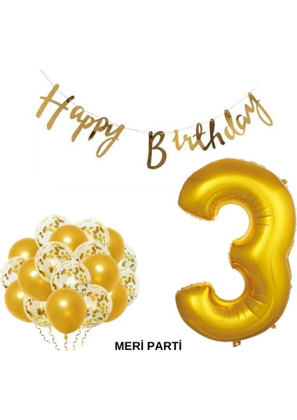 Happy Bırthday Doğum Günü Parti Set Gold Yaş Balon Şeffaf Gold Metalik Lateks Balon Set Parti Set fiyatları