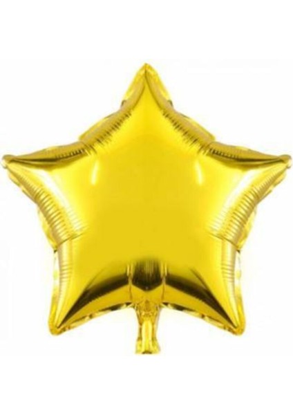 Doğum Günü Set Paketi Happy Bırthday Folyo Balon-20 Adet Siyah Metalik-20 Adet Altın-3 Yıldız Folyo