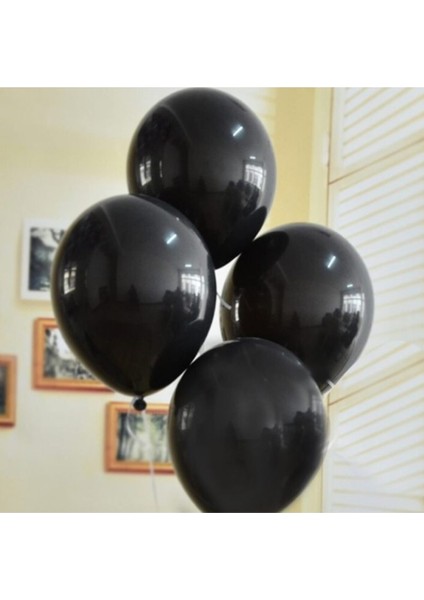 100 Adet Siyah Balon Siyah Konsept Balon Doğum Günü Parti Balon