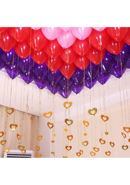 100 Adet Mor Kırmızı Pembe Metalik Balon Mor Balon Parti Malzemeleri Parti Süsleme