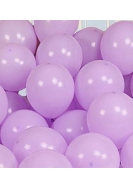 100 Adet Lila Renk Makaron Balon ve Zinciri
