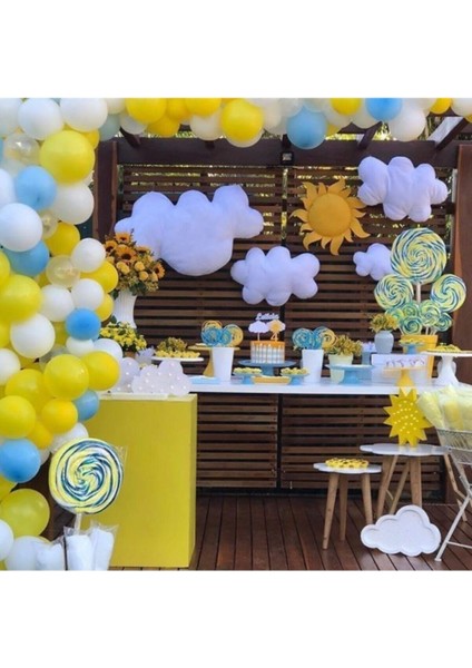 100 Adet Yaz Parti Konsept Metalik Balon ve Balon Zinciri Parti Doğum Günü