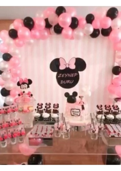 Minnie Mouse Balon Minnie Mouse Konsept Balon ve Şerit Zincir
