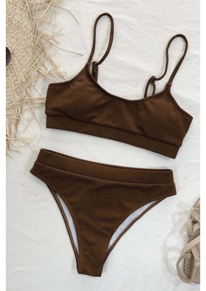 Yüksek Bel Fitilli Kumaş Bikini Altı modelleri