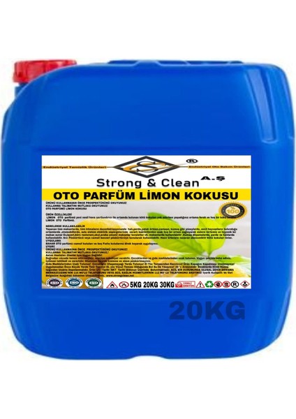 Oto Parfüm Limonlu 20 kg