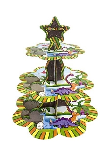 Dinazorlar Kek Standı Dinozaor Cupcake Stand