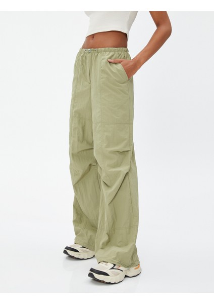 Paraşüt Pantolon Beli ve Paçası Lastikli Stoperli modelleri