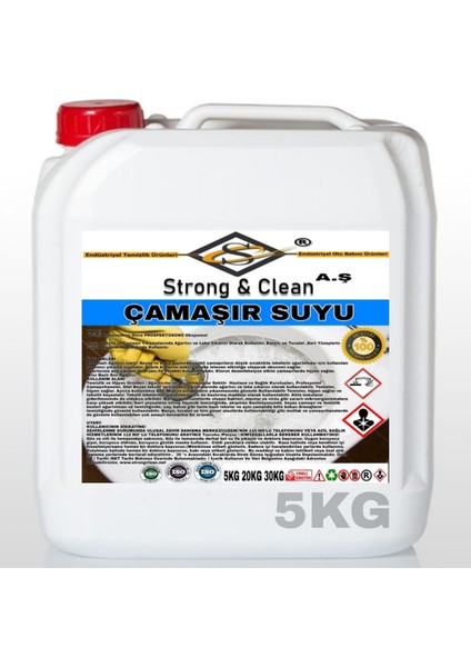 Çamaşır Suyu Klorlu 5 kg